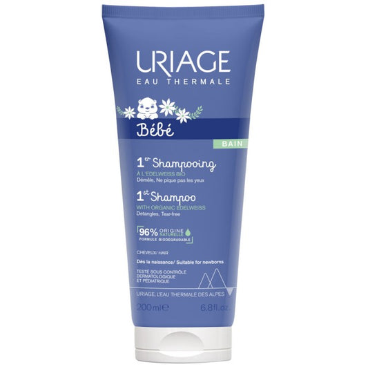 Uriage Bebe Bain 1st Shampoo Εξαιρετικά Απαλό Σαμπουάν Χωρίς Σαπούνι, 200ml