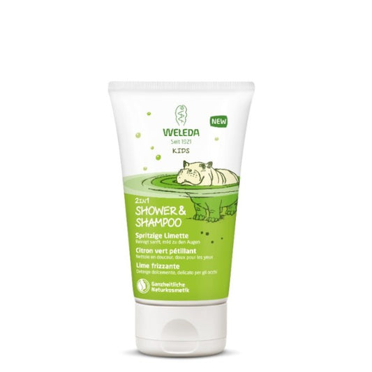 Weleda Kids 2in1 Shampoo & Body Wash Lime Παιδικό Αφρόλουτρο & Σαμπουάν 2 σε 1 με Άρωμα Δροσερό Μοσχολέμονο, 150ml