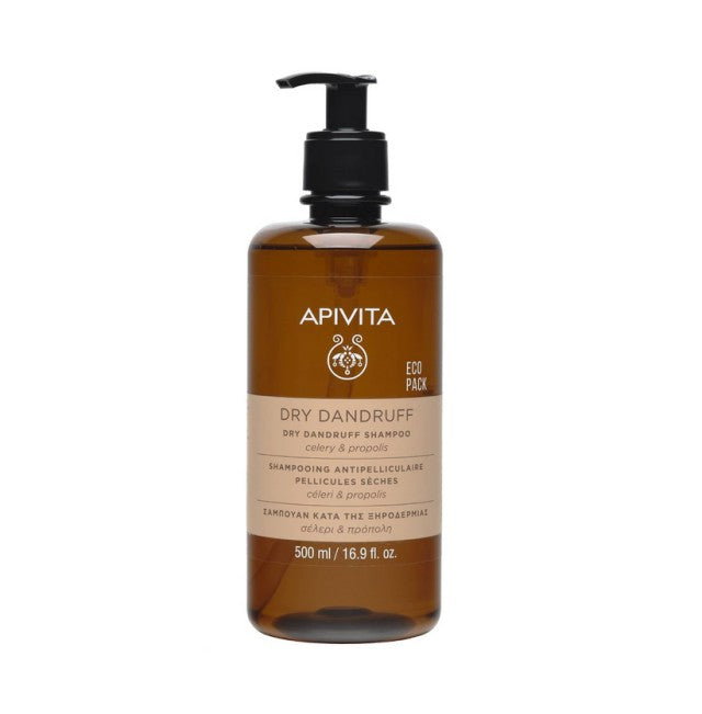 Apivita Dry Dandruff Shampoo Σαμπουάν κατά της Ξηροδερμίας με Σέλερι & Πρόπολη, 500ml