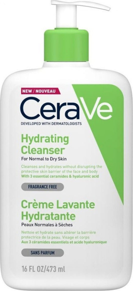 CeraVe Hydrating Cleanser Κρέμα Καθαρισμού για Κανονική - Ξηρή Επιδερμίδα 473ml