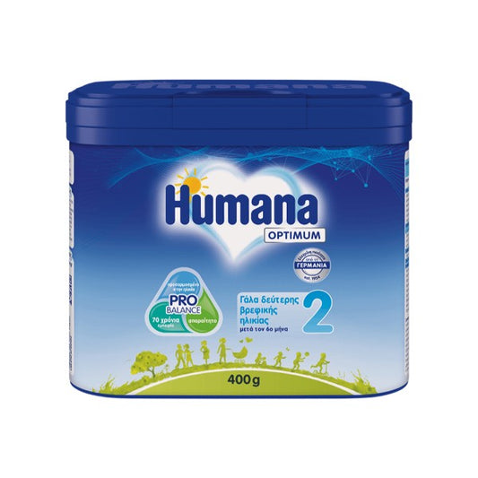 Humana 2 Optimum, Γάλα Δεύτερης Βρεφικής Ηλικίας Μετά τον 6ο Μήνα, 400g