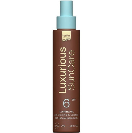 Intermed Luxurious Sun Care Tanning Oil SPF6 Ξηρό Αντηλιακό Λάδι, 200ml