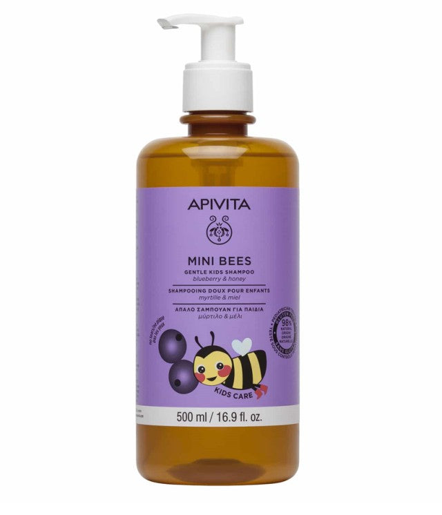 Apivita Mini Bees Gentle Kids Shampoo Με Μύρτιλο & Μέλι 500ml