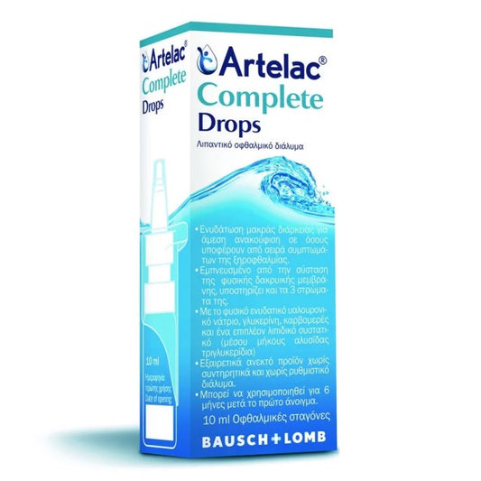 Bausch & Lomb Artelac Complete Λιπαντικό Οφθαλμικό Διάλυμα σε σταγόνες, 10ml