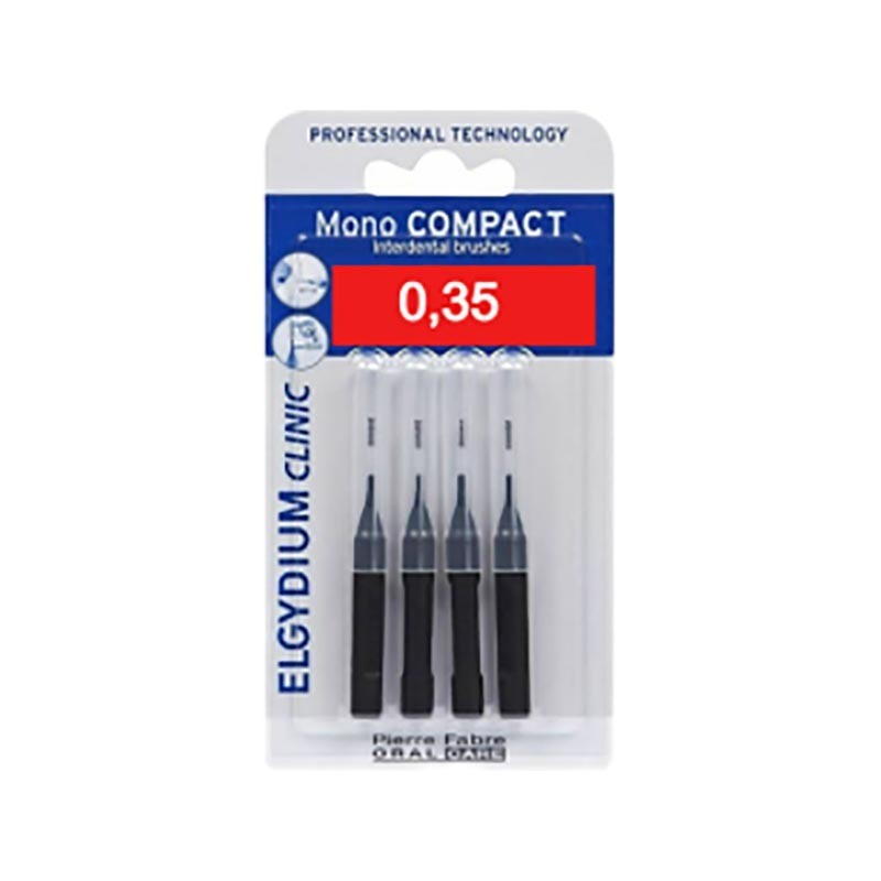 Elgydium Clinic Mono Compact 0.35mm Μεσοδόντια Bουρτσάκια, 4τμχ