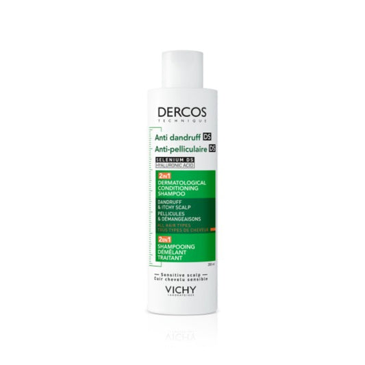 Vichy Dercos Anti-Dandruff DS Σαμπουάν & Conditioner 2σε1 Κατά της Ξηροδερμίας, της Πιτυρίδας & του Κνησμού, 200ml