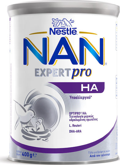 Nestle Nan Expert Pro HA (0m+) Υποαλλεργικό Βρεφικό Γάλα Από την Γέννηση, 400gr