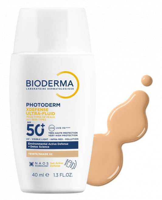 Bioderma Photoderm XDefense Ultra-Fluid Αντιηλιακό Προσώπου με Χρώμα SPF50+ Απόχρωση 02, 40ml