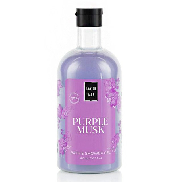 Lavish Care Bath & Shower Gel Purple Musk Αφρόλουτρο, 500ml