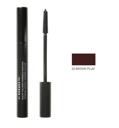 Korres Black Volcanic Minerals Mascara Extreme Length/ Intense Colour 02 Brown Plum 7,5ml