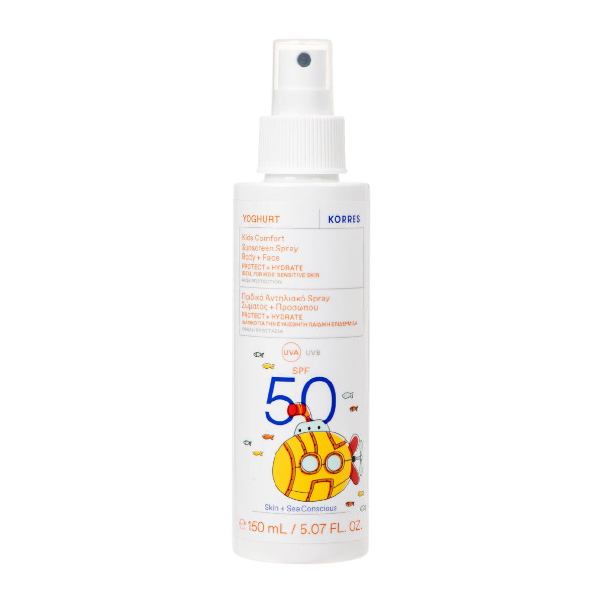 KORRES Yoghurt Παιδικό Αντηλιακό Spray Σώματος & Προσώπου SPF50 150ml