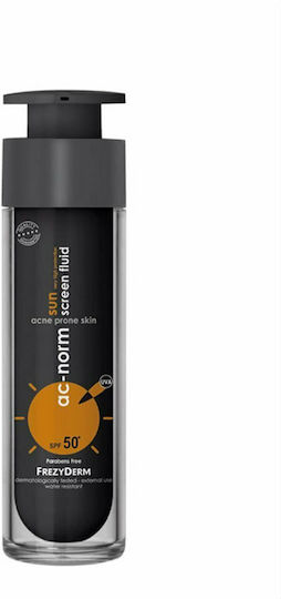Frezyderm Ac-Norm Sun Screen Αδιάβροχη Αντηλιακή Κρέμα Προσώπου SPF50 50ml