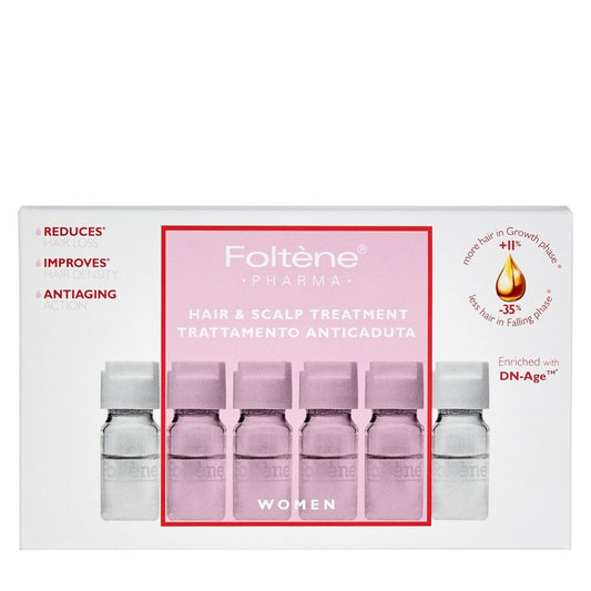 Promo Hair & Scalp Treatment Women 12 Vials & Gift Shampoo Strengthening For Thinning Hair 200ml