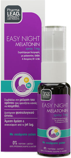 Pharmalead Easy Night Melatonin Spray 1mg Συμπλήρωμα για τον Ύπνο 20ml Λεμόνι