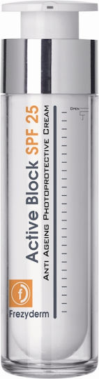 Frezyderm Active Block SPF25 Αντιγηραντική Κρέμα Ημέρας με Αντηλιακή Προστασία, 50ml
