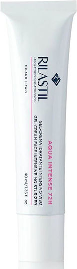 Rilastil Aqua Intense 72ωρο Ενυδατικό Gel Προσώπου Ημέρας με SPF50, Υαλουρονικό Οξύ & Ceramides 40ml