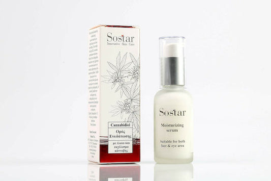 Sostar Cannabidiol Ενυδατικό & Αντιγηραντικό Serum Προσώπου με Υαλουρονικό Οξύ για Θρέψη 30ml
