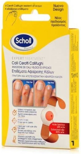 Scholl Calli Επιθέματα Αφαίρεσης Κάλων με Σαλικυλικό Οξύ, 4 τμχ