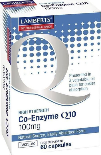 Lamberts Co-Enzyme Q10 χωρίς Γλουτένη 100mg 60 κάψουλες