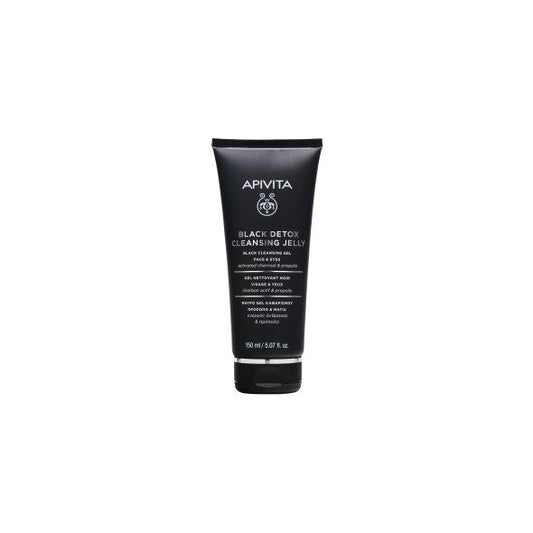 Apivita Black Detox Gel Καθαρισμού Προσώπου & Ματιών για Ακνεϊκές Επιδερμίδες 150ml