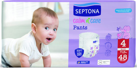 Septona Πάνες Βρακάκι Calm & Care No. 4 για 7-13kg 48τμχ