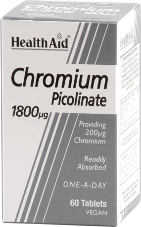 Health Aid Chromium Picolinate Συμπλήρωμα Διατροφής 200mg 60 ταμπλέτες