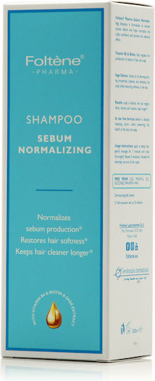 Foltene Pharma Shampoo Sebum Normalizing Σαμπουάν για την Απομάκρυνση του Υπερβολικού Σμήγματος, 200ml