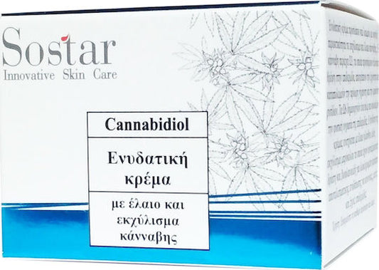 Sostar Cannabidiol 24ωρη Ενυδατική Κρέμα Προσώπου με Aloe Vera & Κάνναβη 50ml