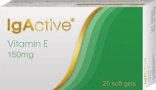 IgActive Vitamin E 150mg Βιταμίνη για τo Δέρμα & Αντιοξειδωτική δράση 150mg 20 μαλακές κάψουλες
