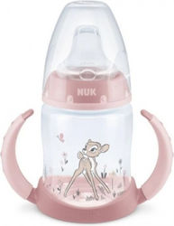 Nuk First Choice+ Disney Winnie the Pooh Εκπαιδευτικό Μπιμπερό Σιλικόνης με Λαβές Garry Grey για 6m+ 150ml