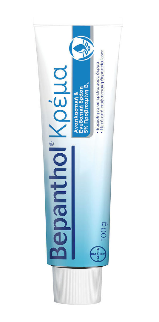 Bepanthol Ενυδατική Κρέμα Ανάπλασης για Ξηρές & Ευαίσθητες Επιδερμίδες 100gr