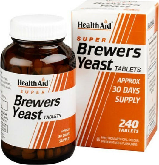 Health Aid Brewers Yeast, Μαγιά Μπύρας 240 Vegeterian Ταμπλέτες