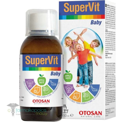 Otosan Supervit Baby Πολυβιταμίνη για Ενέργεια & Ενίσχυση του Ανοσοποιητικού Μήλο 150ml