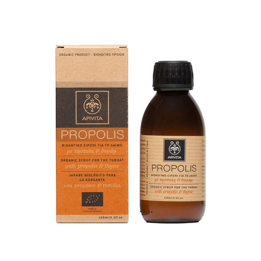Apivita Propolis Βιολογικό Σιρόπι για το Λαιμό με Πρόπολη & Θυμάρι, 150ml