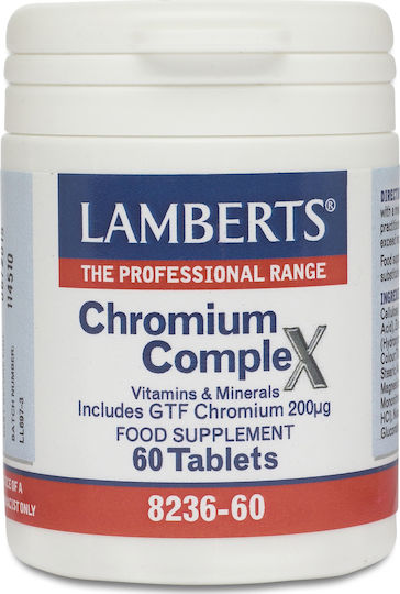 Lamberts CHROMIUM Complex 200μg - Διαβήτης, 60tabs