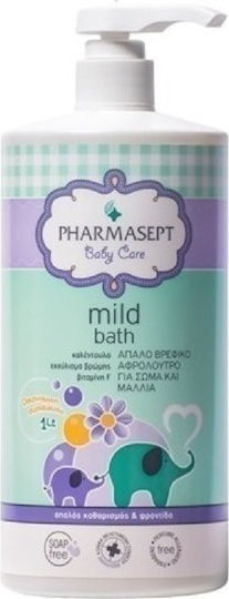 Pharmasept Mild Bath αφρολουτρο για σωμα & μαλλια 1000ml με Αντλία