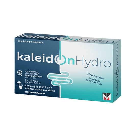 Menarini Kaleidon Hydro Προβιοτικό Συμπλήρωμα Διατροφής το Οποίο Συμβάλλει στην Ισορροπία της Χλωρίδας του Εντέρου 6sachets x 6,8g
