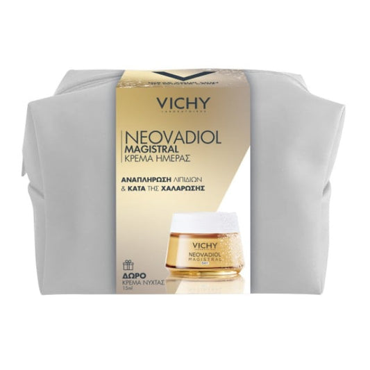 Vichy Set Neovadiol Magistral Κρέμα Ημέρας 50ml & Δώρο Neovadiol Magistral Night Cream Κρέμα Νύχτας 15ml & Νεσεσέρ 1τμχ