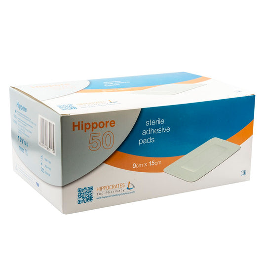 Hippore Αυτοκόλητες Γάζες Αποστειρωμένες 9Χ15 50τμχ