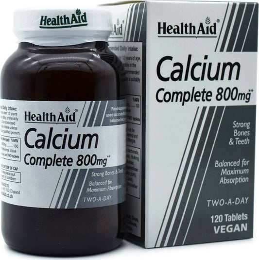 Health Aid Calcium Complete 800mg Ασβέστιο για Δυνατά Οστά και Δόντια 120 ταμπλέτες