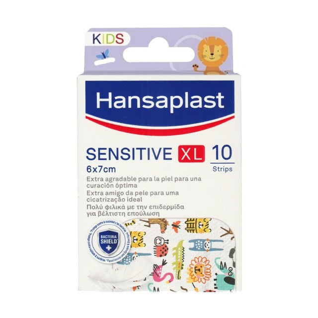Hansaplast Sensitive XL Animal 6x7cm 10τεμ (Αυτοκόλλητα Επιθέματα XL για Παιδιά