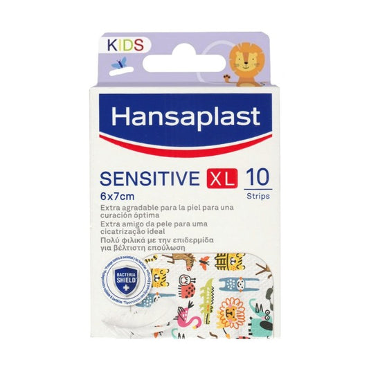 Hansaplast Sensitive XL Animal 6x7cm 10τεμ (Αυτοκόλλητα Επιθέματα XL για Παιδιά