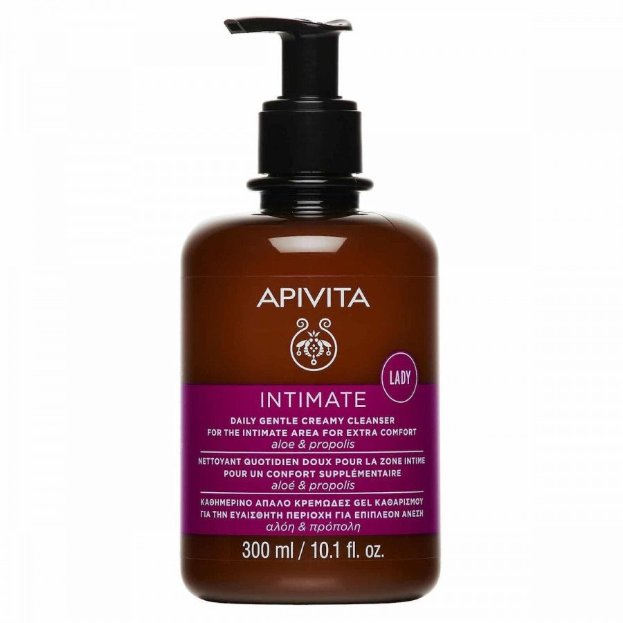 Apivita Intimate Lady Κρέμα για Καθαρισμό της Ευαίσθητης Περιοχής με Χαμομήλι & Πρεβιοτικά 300