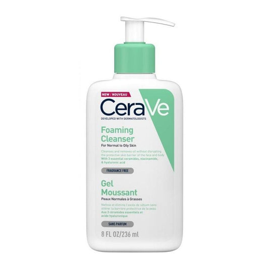 CeraVe Foaming Cleanser Gel Καθαρισμού για Κανονική - Λιπαρή Επιδερμίδα 236ml