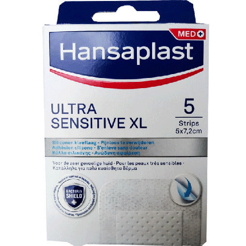 Hansaplast Ultra Sensitive XL Αποστειρωμένα Αυτοκόλλητα Επιθέματα 5x7.2cm 5τμχ