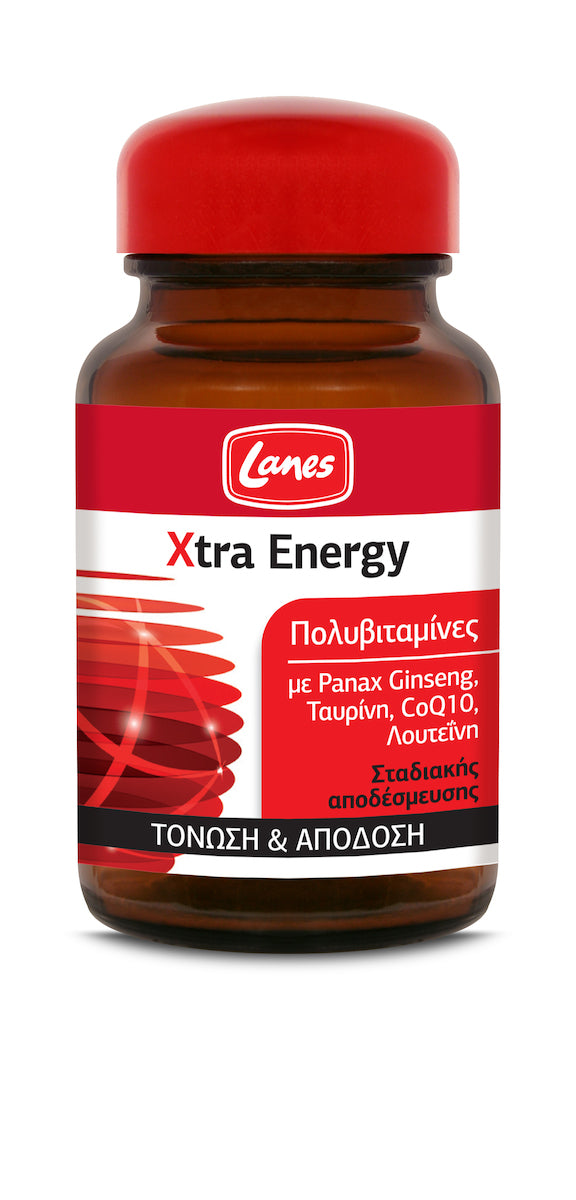 Lanes Xtra Energy Πολυβιταμίνη για Ενέργεια 30 ταμπλέτες