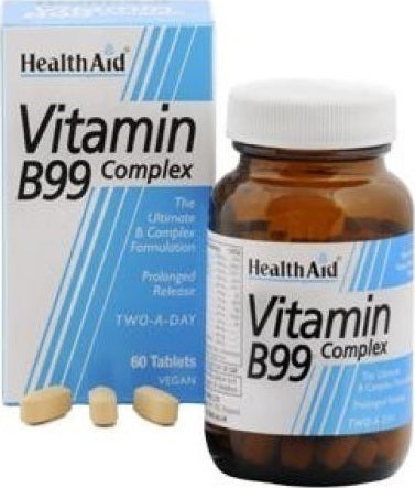 Health Aid B 99 Complex Βιταμίνη για Ενέργεια, Ενίσχυση του Ανοσοποιητικού & τα Μαλλιά 60 ταμπλέτες
