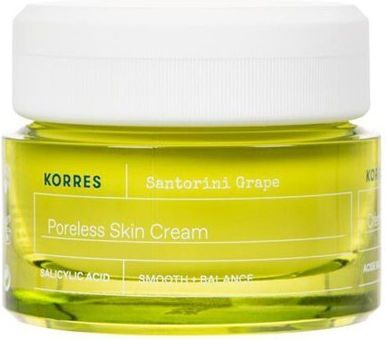 Korres Santorini Grape Poreless Skin Cream 40ml Κρέμα-gel Ελαφριάς Υφής για Σύσφιξη Πόρων και Ισορροπημένη Ενυδάτωση