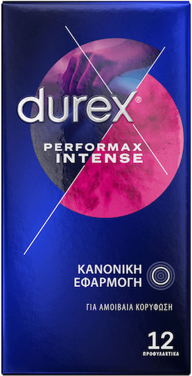 Durex Προφυλακτικά Performax Intense με Επιβραδυντικό και Ραβδώσεις 12τμχ