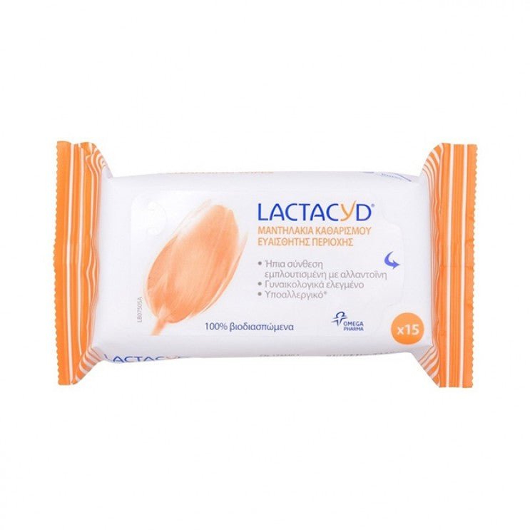 Lactacyd Intimate Μαντηλάκια για Καθαρισμό της Ευαίσθητης Περιοχής